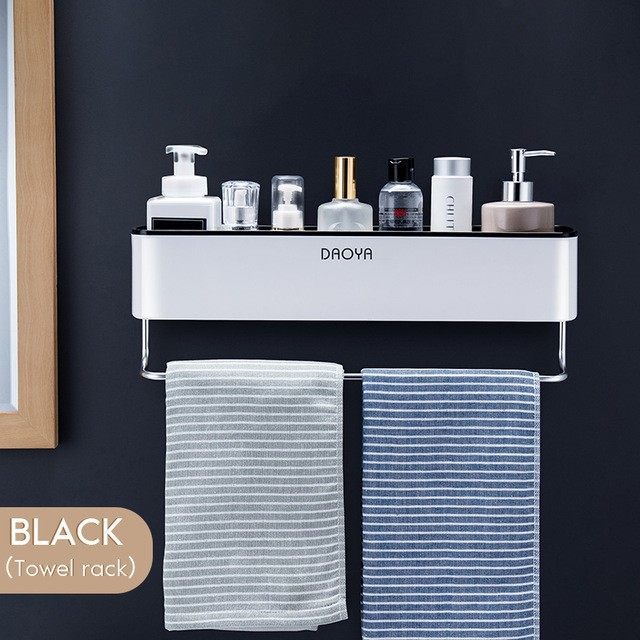 Shower caddy mounted in bathroom