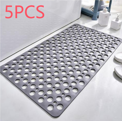 Anti-slip suction shower mat in use
